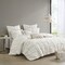 Gracie Mills 3 Piece Elastic Embroidered Cotton Comforter Set
